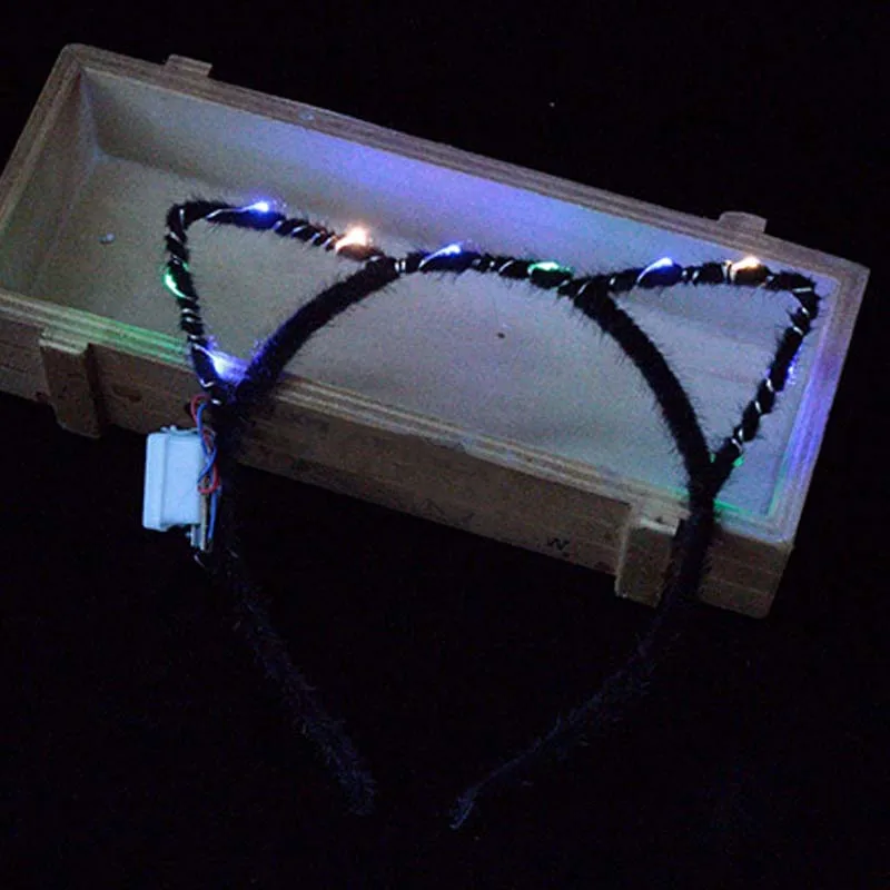 Мигающий ободок для волос со светодиодсветильник кой девочек повязка на голову с