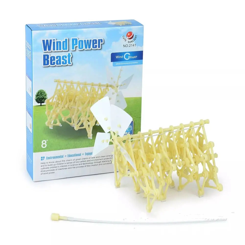 Ieasyсексуальная ветросиловой DIY ходунки мини сборка strandbeest модель детский робот