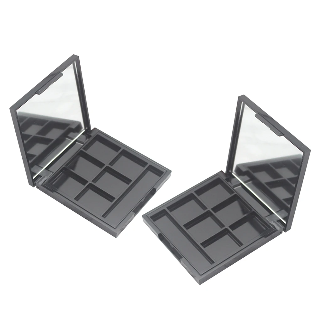 6 сеток пластиковые пустые тени для век Палитра путешествия DIY Чехол Коробка