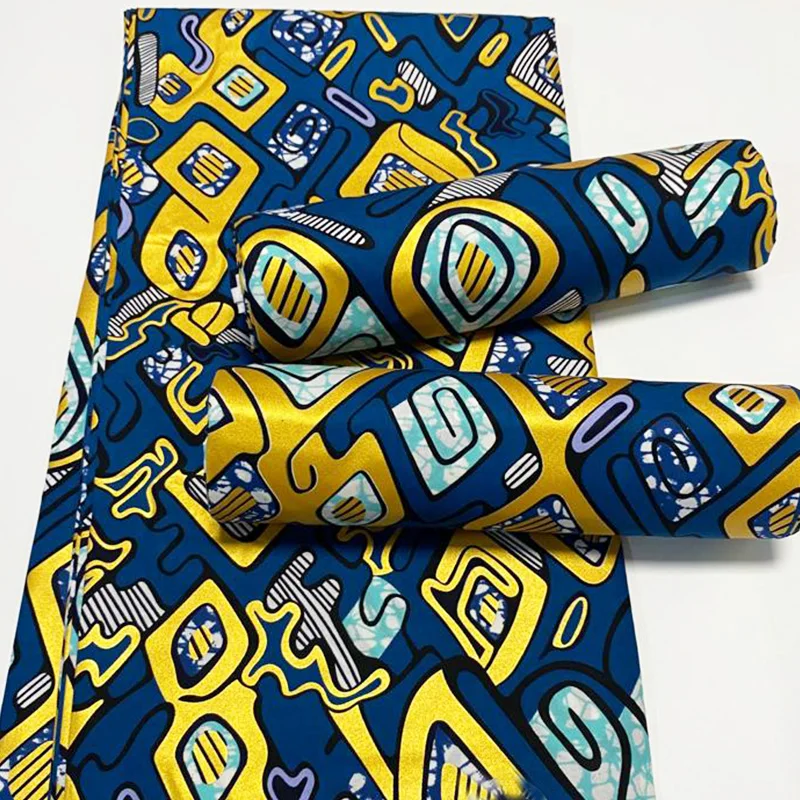 

golden 100% cotton original real wax high quality wax fabric ankara fabric african print fabric tissue african fabric
