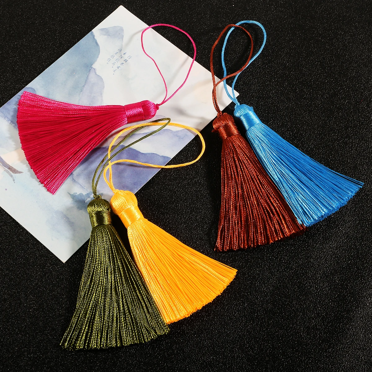 Retro Style 16 Colors 16cm Long Tassel Colorful Silk Fringe Hanging Pendant Craft Tassels for DIY Drop Earrings Jewelry Making | Украшения
