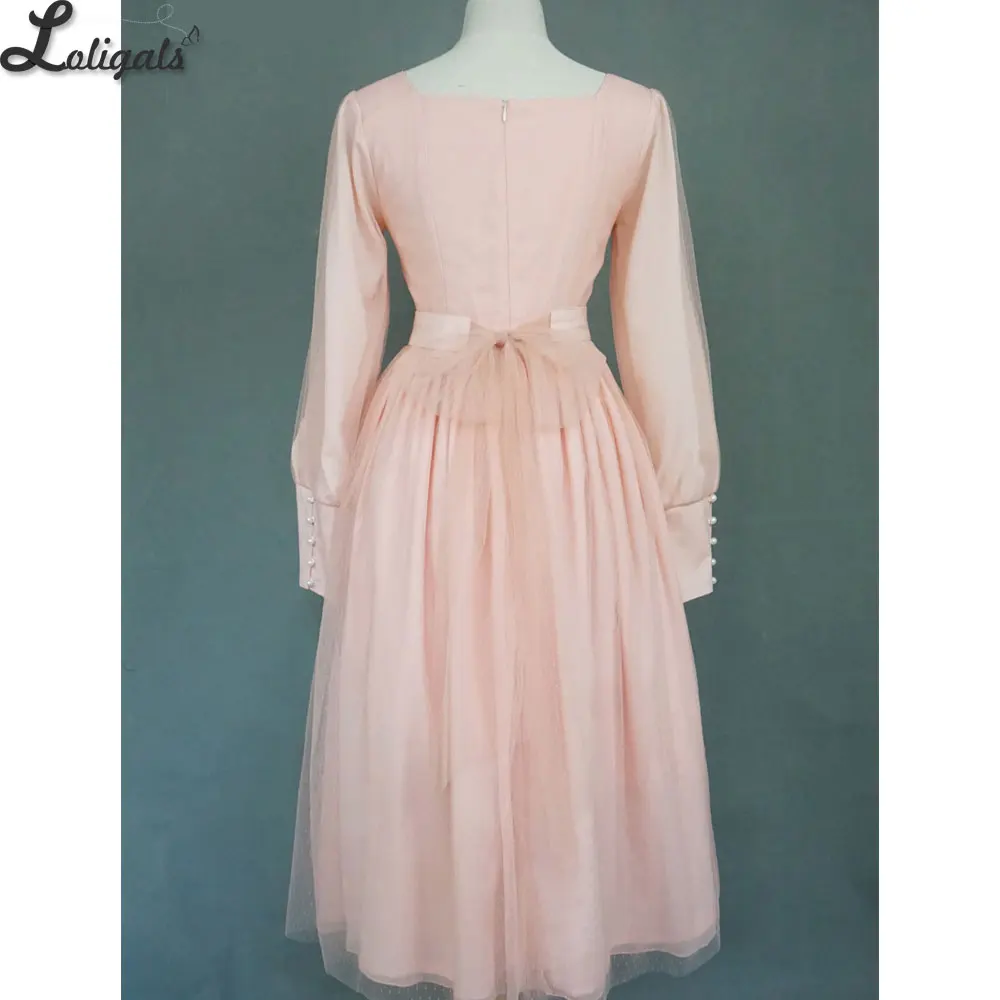 Сказочное винтажное платье с длинными рукавами вечерние платья в стиле ретро от