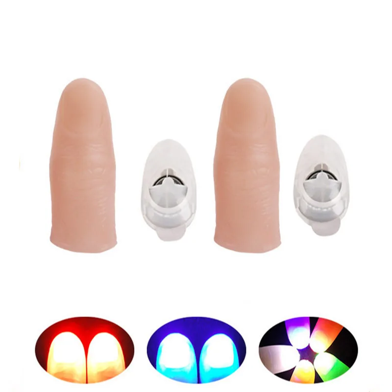 2 шт. реквизит творческие волшебники красный свет подсказки палец со светодиодом