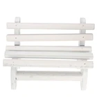 Миниатюрный Кукольный домик, ландшафтное украшение, растение сделай сам, украшение для дома и сада, деревянное кресло, скамейка, белый цвет