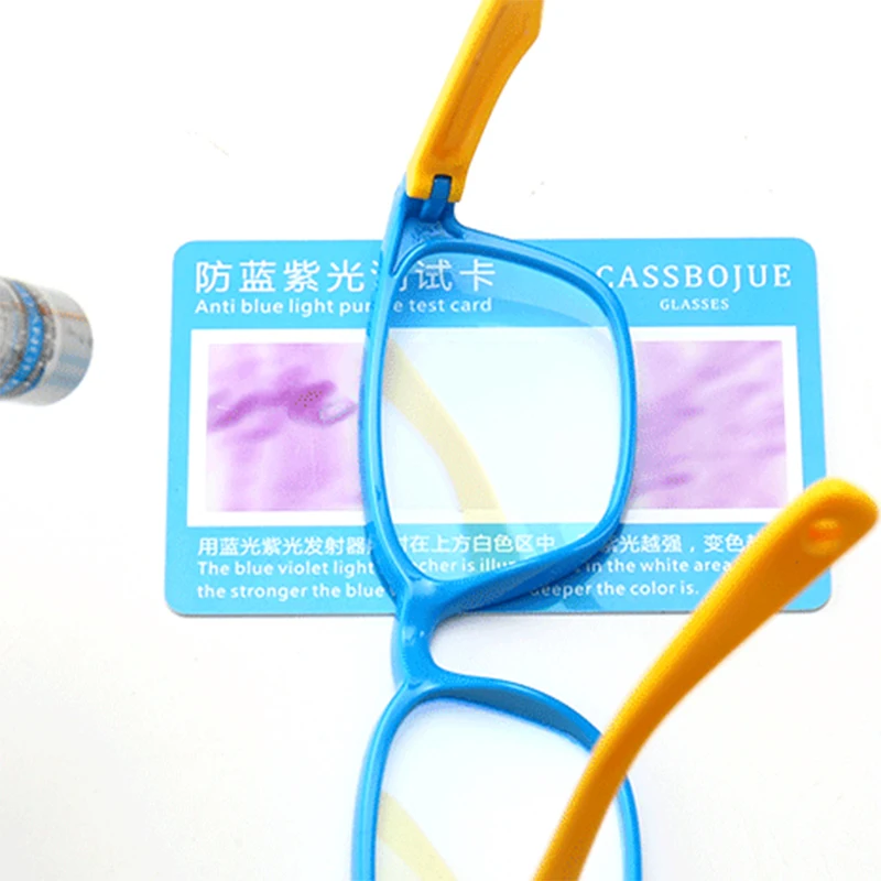 Синий светильник для девочек очки детей компьютерные защитные силиконовый синий