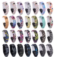 silicone strap for xiaomi mi band 6 5 4 3 printing pattern strap replacement watchband bracelet for xiaomi mi band 6 wristband