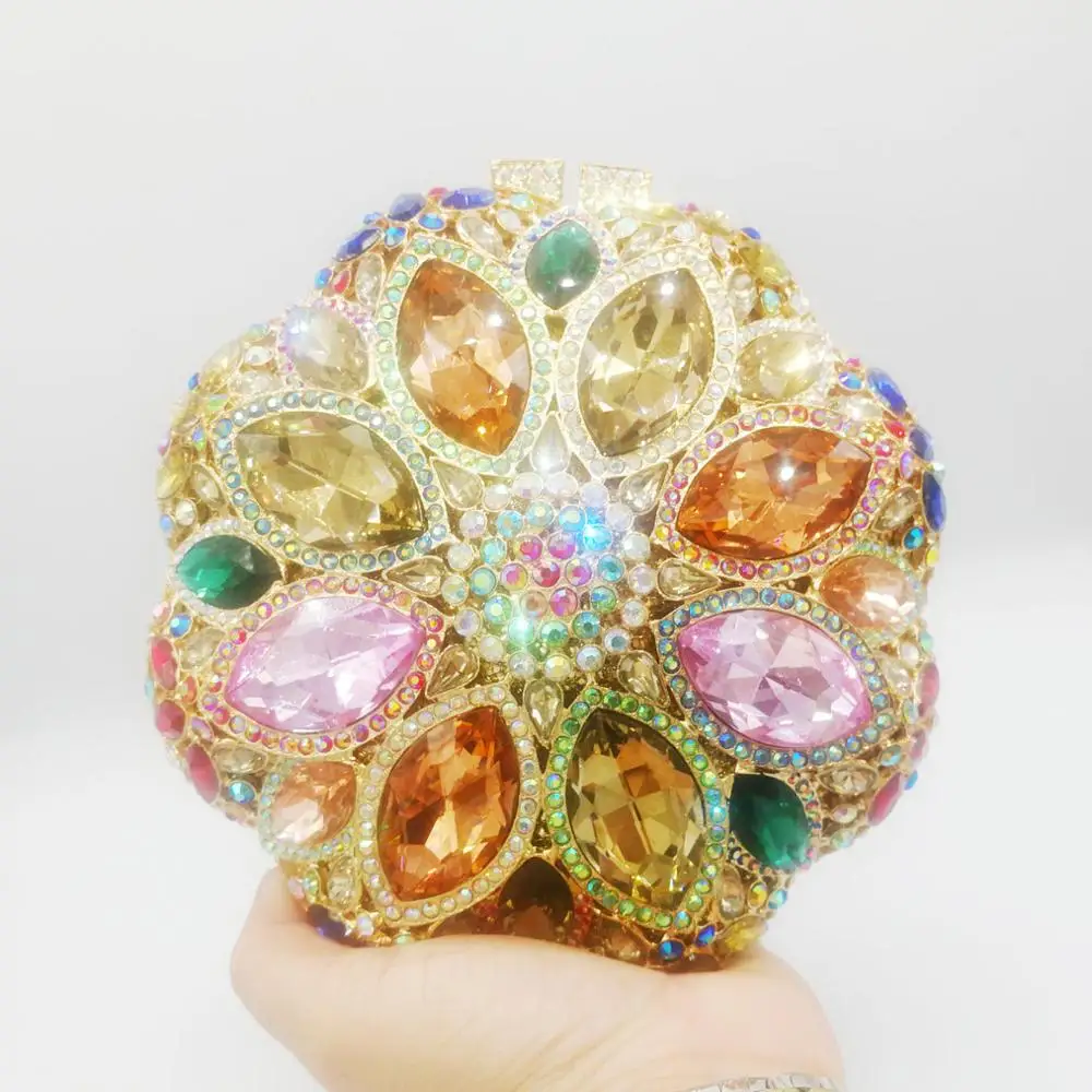 Роскошные блестящие стильные банкетные сумки розового и золотого цвета