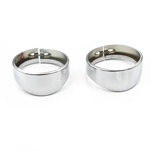 

2X Motorcycle Chrome / Black 4.5" Auxiliary light Visor Style Passing Lamp Trim Ring For Harley Electra Glide softail Dyna 883
