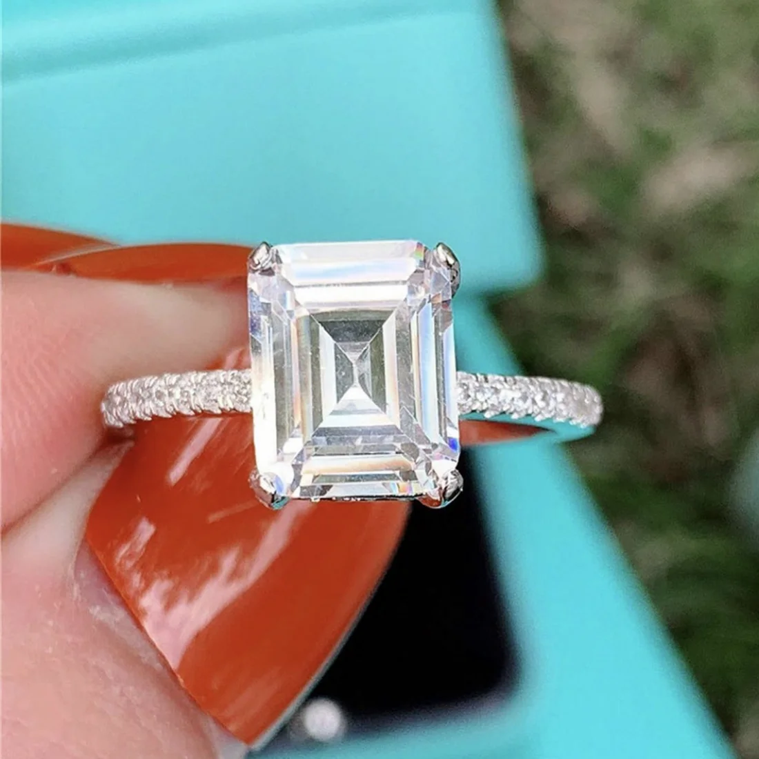 

Classic 925 Sterling Silver ring finger Wedding Engagement Cocktail topaz Gemstone Rings for Women Jewelry Wholesale