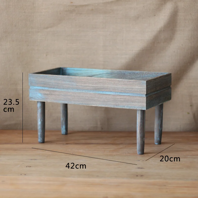 

Retro Shelves Flower Shelves Garden Balcony Decorations Storage Wooden Box Display Props