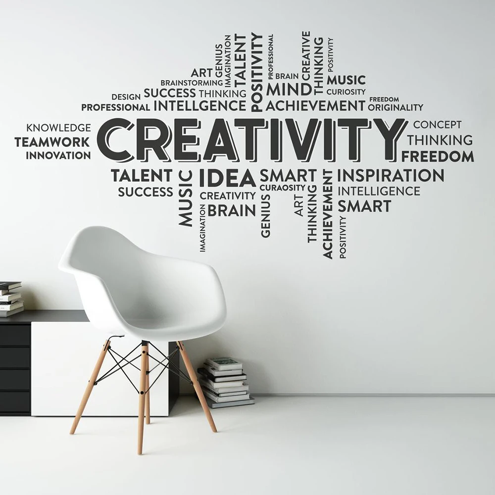

Creativity Motivational Office Quote Wall Sticker Vinyl Motivational wall decal for Office Decoration Art wall Decor Decal C755