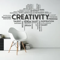 creativity motivational office quote wall sticker vinyl motivational wall decal for office decoration art wall decor decal c755