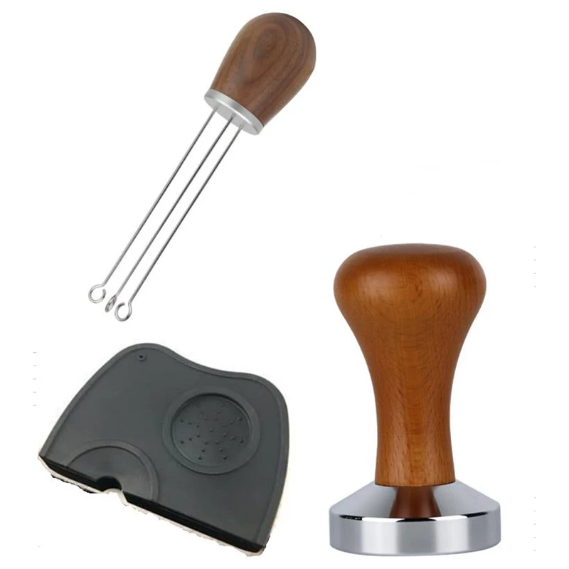 

AD-Wood Handle Needle Coffee Tamper,Coffee Stirring Tool,58mm&51mm Needle Coffee Pin Tamper Tool,for Avoid Caking of Coffee
