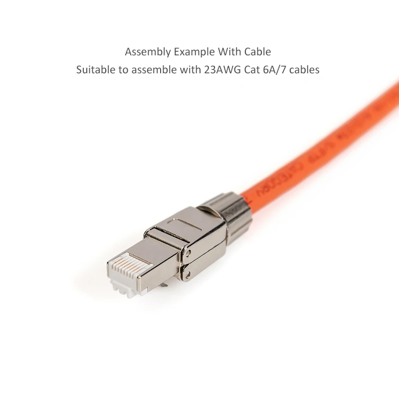 RJ45 8P8C Cat 6A Cat7 полевой разъем полностью экранированный выходной штекер без