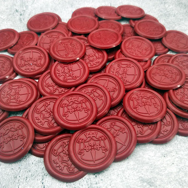 Индивидуальный логотип с датой самоклеящиеся восковые печати наклейки