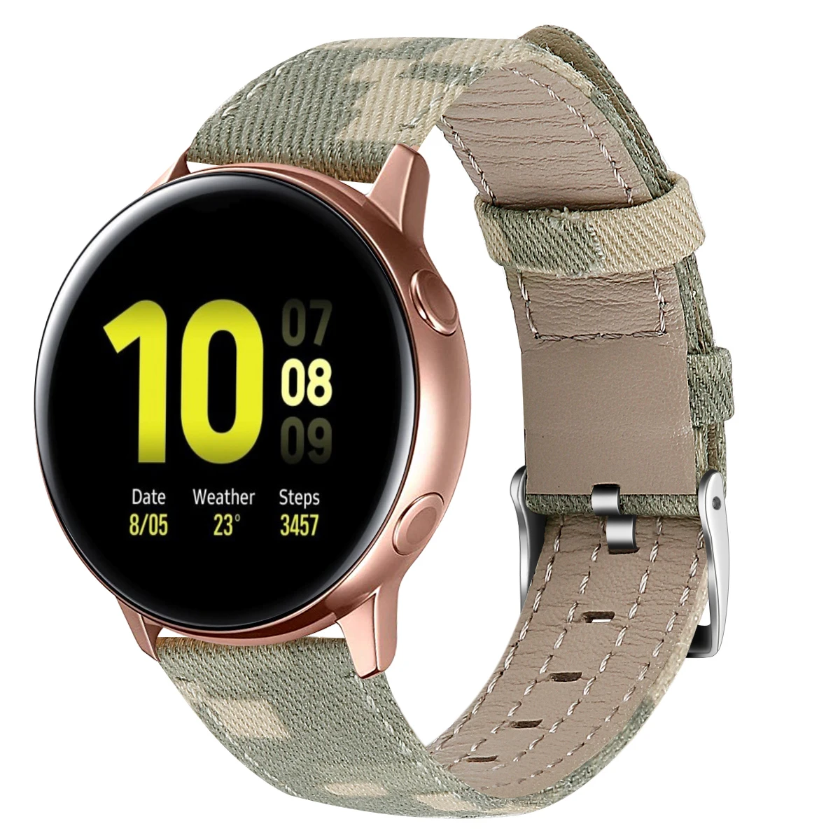 A2 Для samsung Galaxy Watch Active 2 ремешок 20 мм нейлоновый джинсовый Холст Натуральная кожа замена ремешок браслет наручные - Цвет: A2