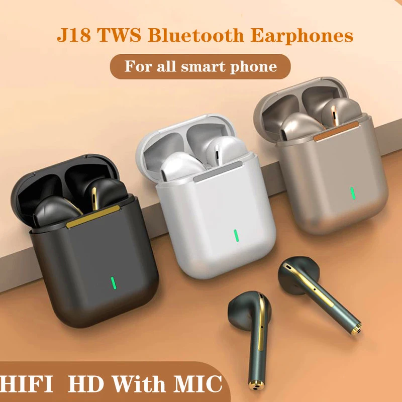 Новый J18 наушники вкладыши Tws Bluetooth Беспроводной Спорт на открытом воздухе True HD