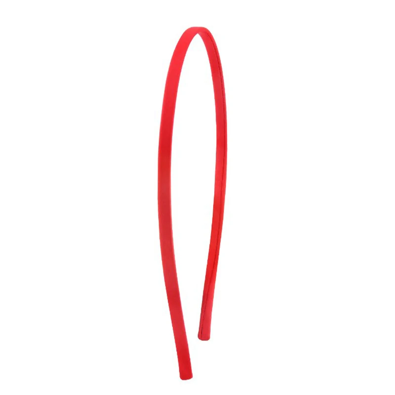 5 мм Сатиновые ленты покрытые простые металлические ободки для волос атласная