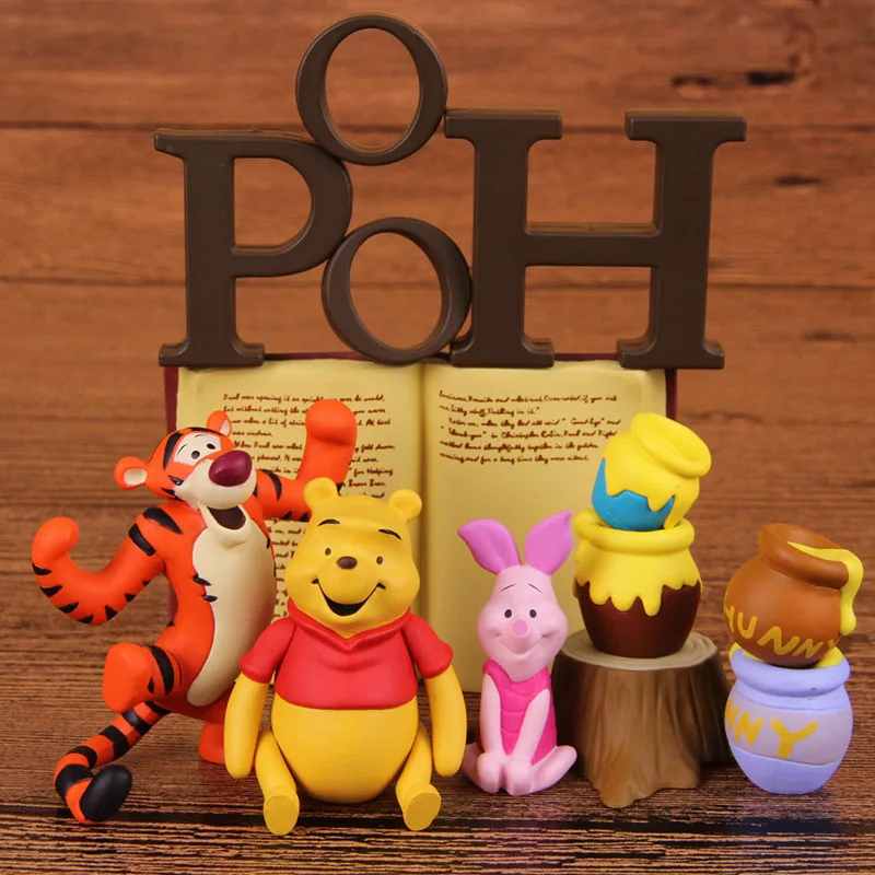 set Disney фигурка с Винни-пухом для м/ф Винни-Пуха и цифра 3-4 см является допустимой 9 шт./компл. фигурку положения аниме украшения коллекционные куклы для детей подарок - Цвет: set