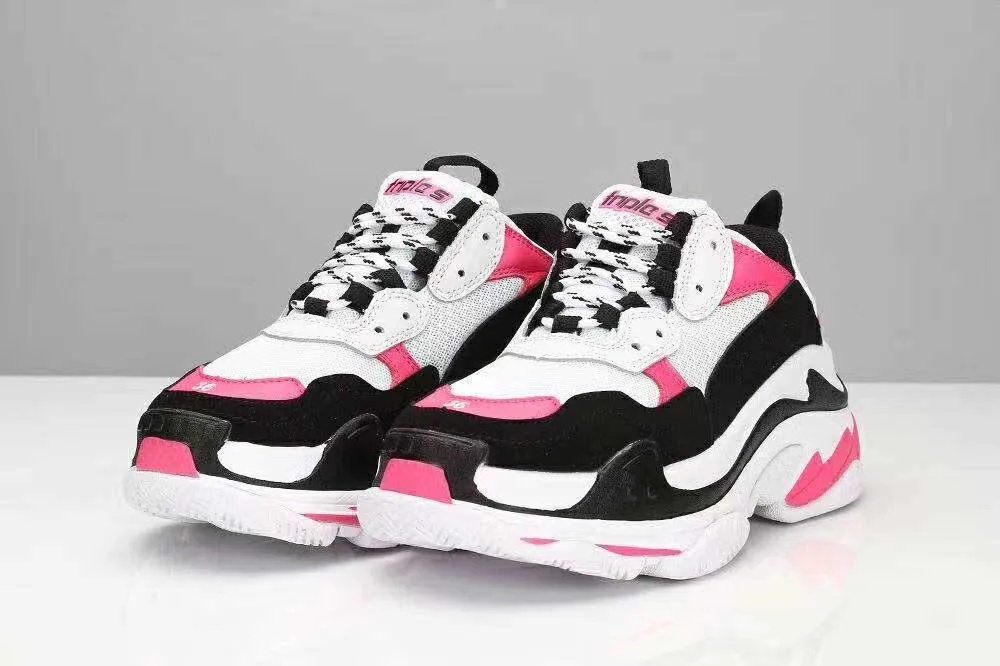 

2021 Triple S Track Trainers Mens shoes Designer Clunky Sneakers Black Orange Ladies Luxury Paris Dirty Old Dad Shoes EUR36-46