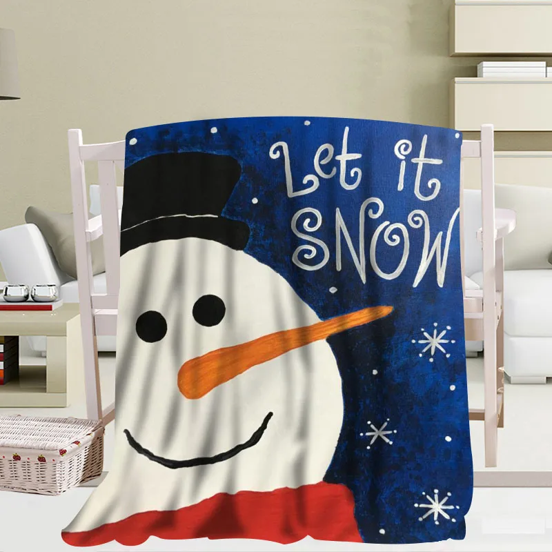 Comprare Personalizzato Pupazzo Di Neve Coperta Corallo Coperte Da Viaggio Divano Falafel Coperte Morbido Soffice Caldo 56x80 Pollici 50X60inch 40X50inch