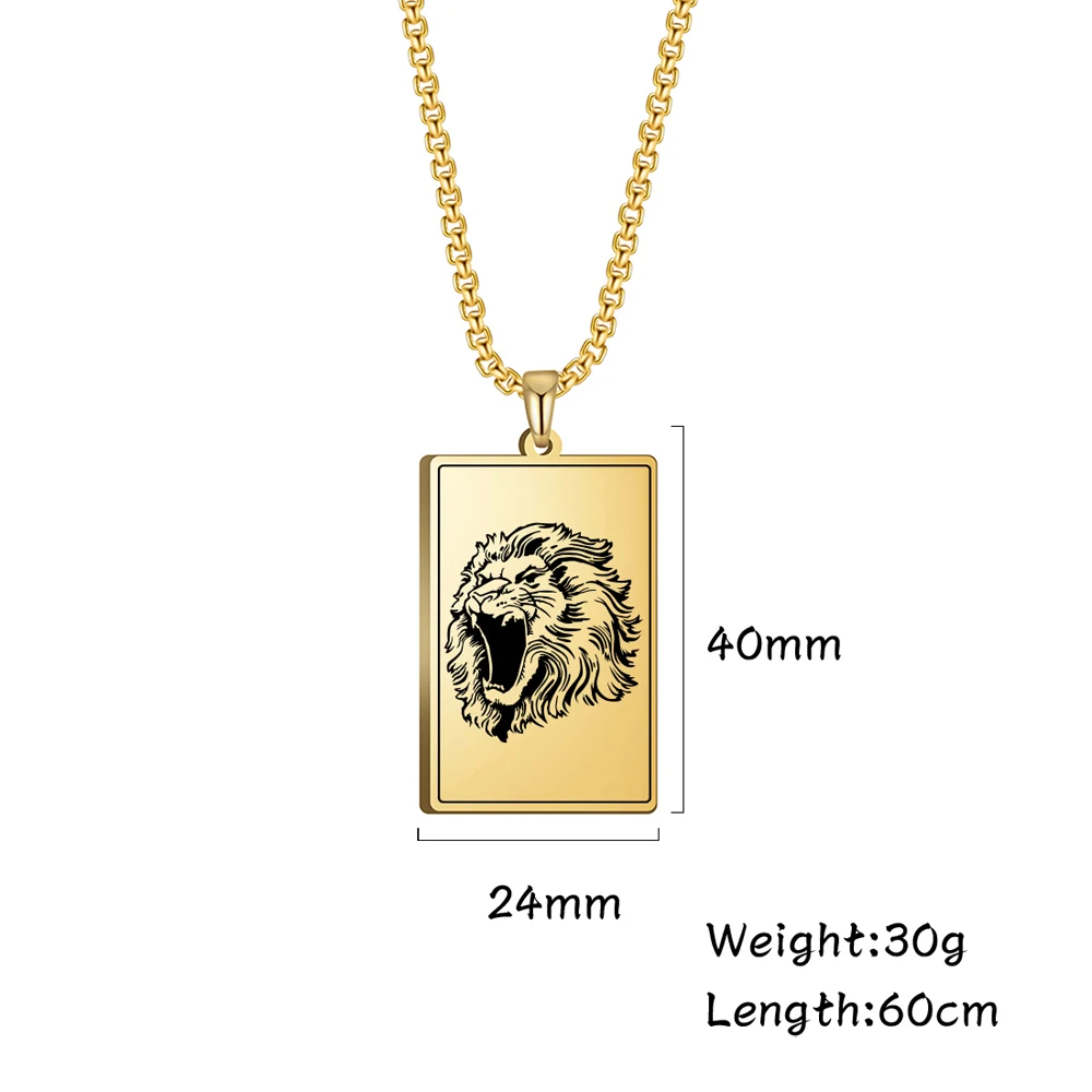 

My Shape Fashion Lion Necklace for Men Women Gold Silver Color Stainless Steel Pendant Necklaces Fashion Jewelry Birthday Gift