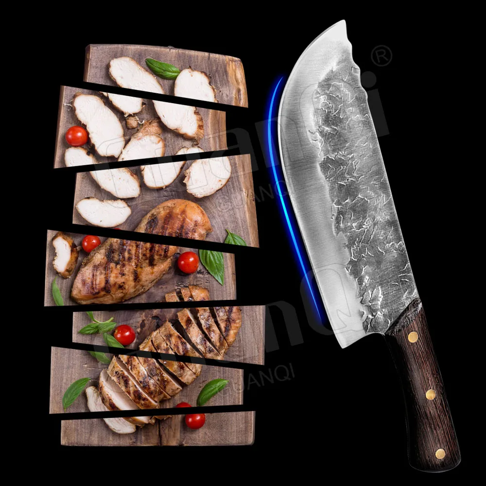 Кованый кухонный нож ручной работы 8 дюймов резец мясника из высокоуглеродистой