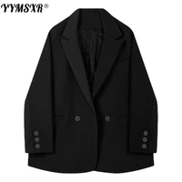 high quality women office suit loose temperament korean single breasted solid color ladies blazer fashion jacket female 2022