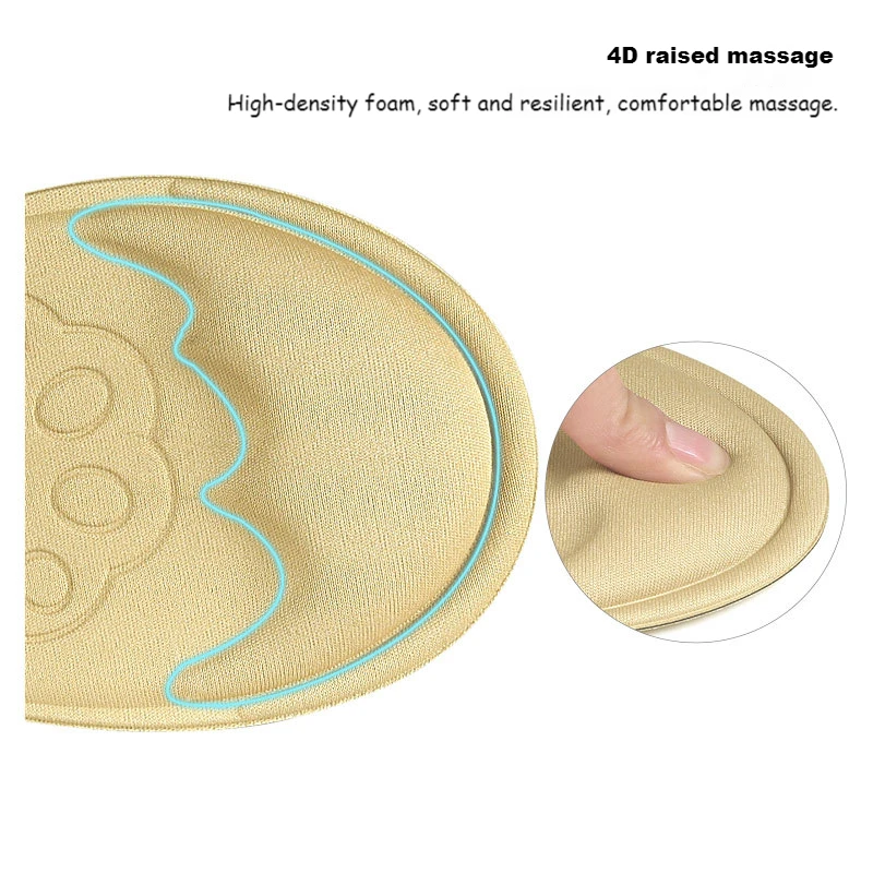 2Pcs Forefoot Pads Heel Insoles for Shoes Soft Breathable Unisex Foot Pads Shock Absorption Shoe Pad Adjust Size Half Inserts