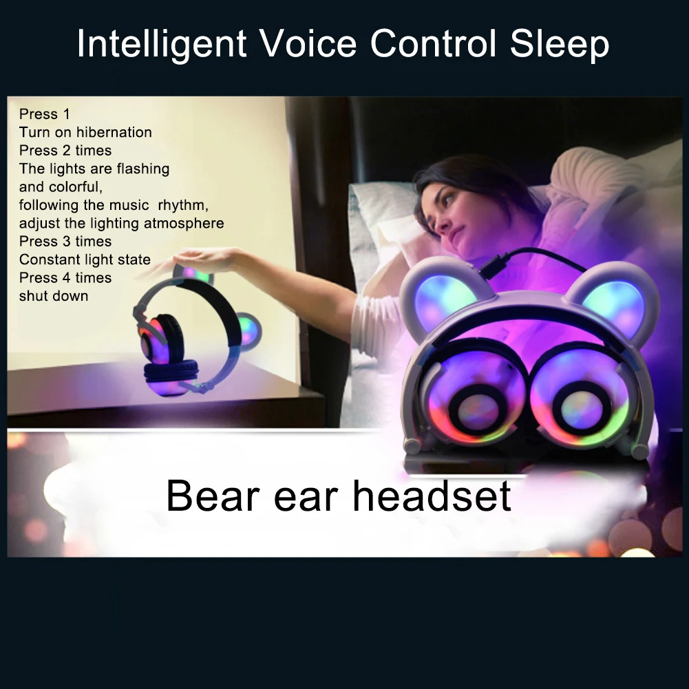 Милые Складные Наушники панда Медведь гарнитура для детей наушники косплея со