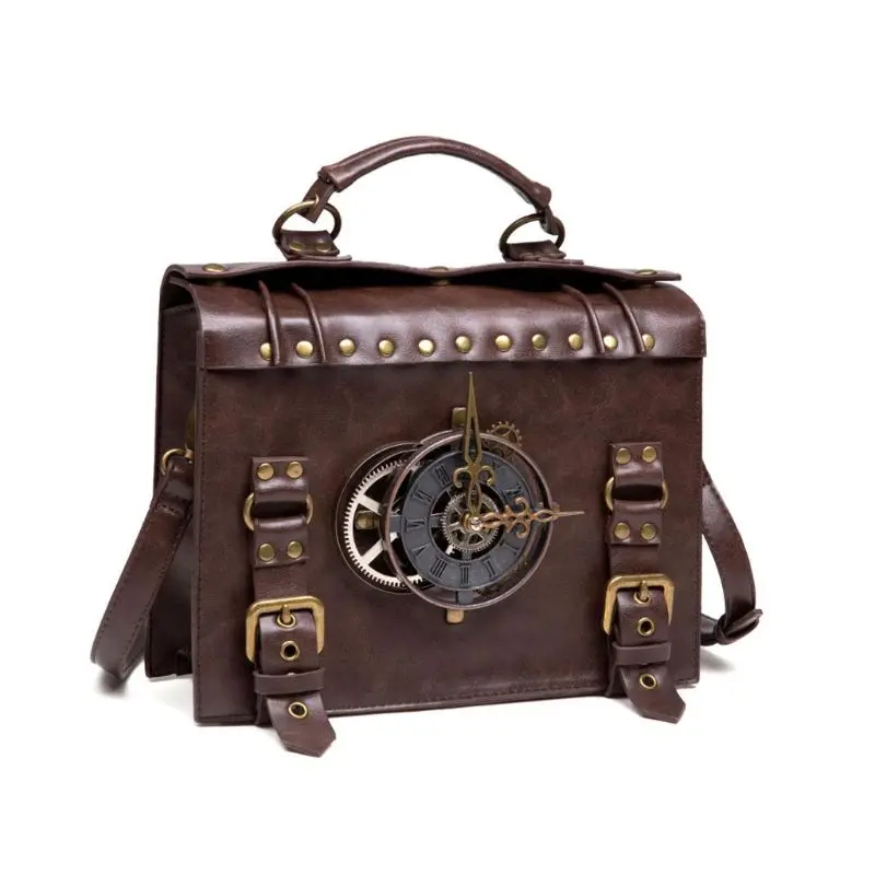 

Steampunk Gear Crossbody Bags Retro Messenger Bags Gothic Shoulder Handbags Satchel Phone Pouch for Women Ladies