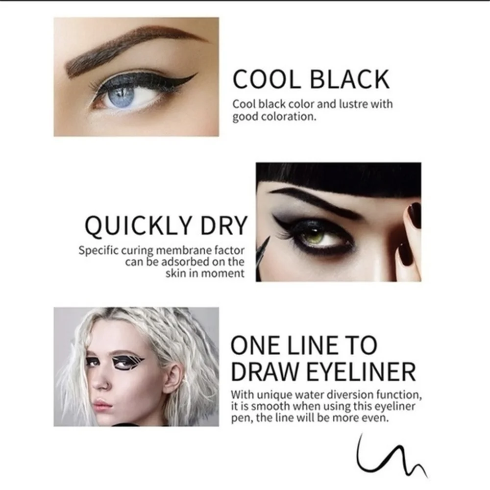 Cat Eye Makeup Waterproof Neon Colorful Liquid Eyeliner Pen Make Up Comestics Long-lasting Black Eye Liner Pencil Makeup Tools
