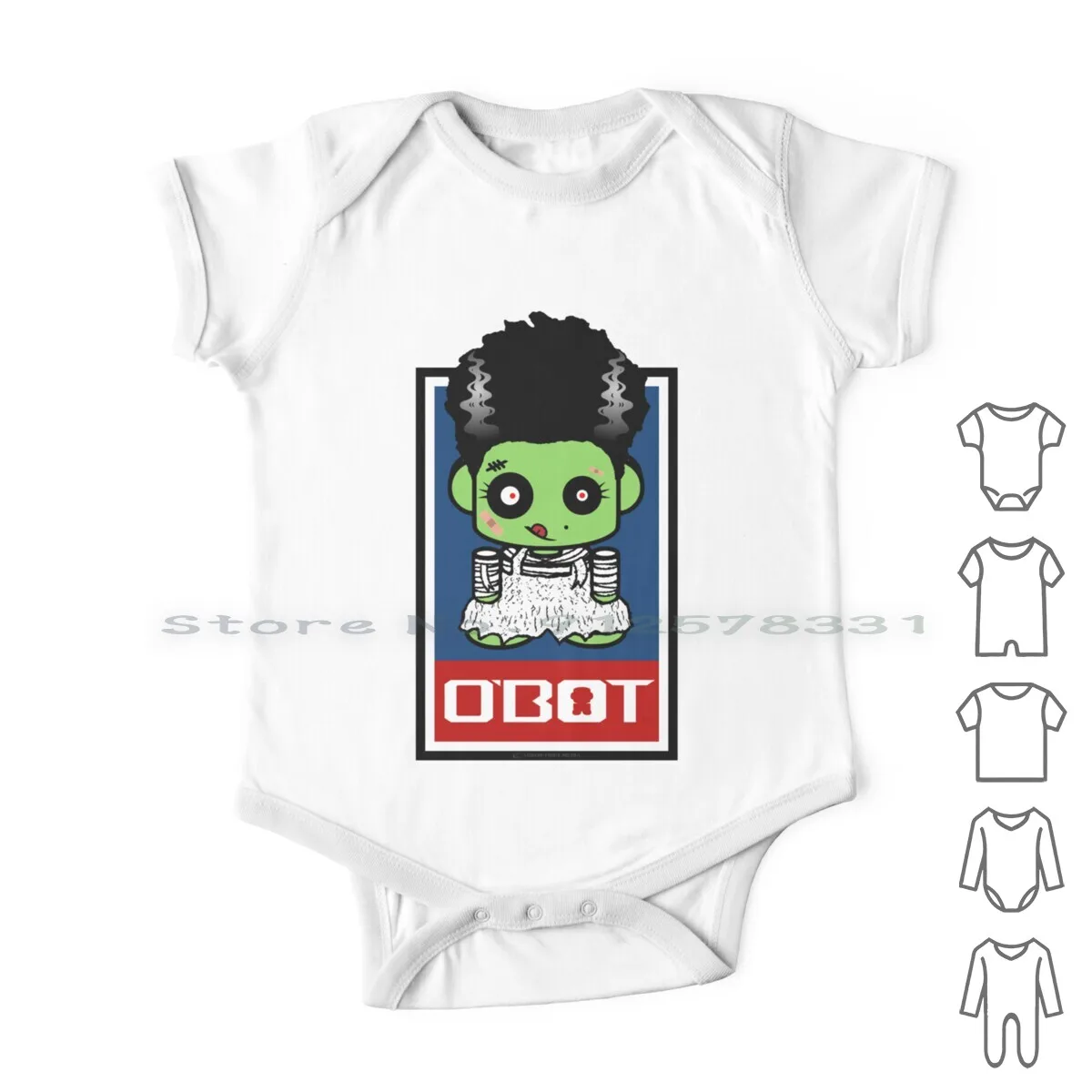 

Bride Of Zombio'bot 1.1 Newborn Baby Clothes Rompers Cotton Jumpsuits Robots Zombies Zombie Robot Robot Onjena Yo Frankobot