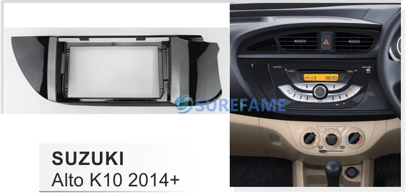 9-дюймовая Автомобильная панель Fascia Для SUZUKI Alto K10 RHD 2014 + комплект для приборной