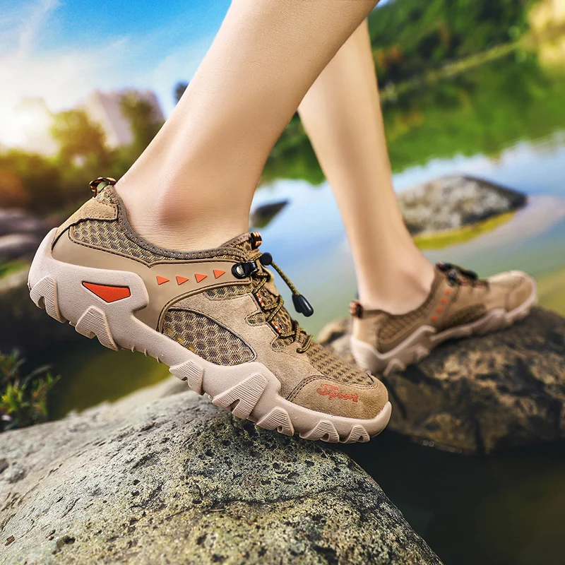 Мужская обувь Летние водонепроницаемые кроссовки из сетчатого материала