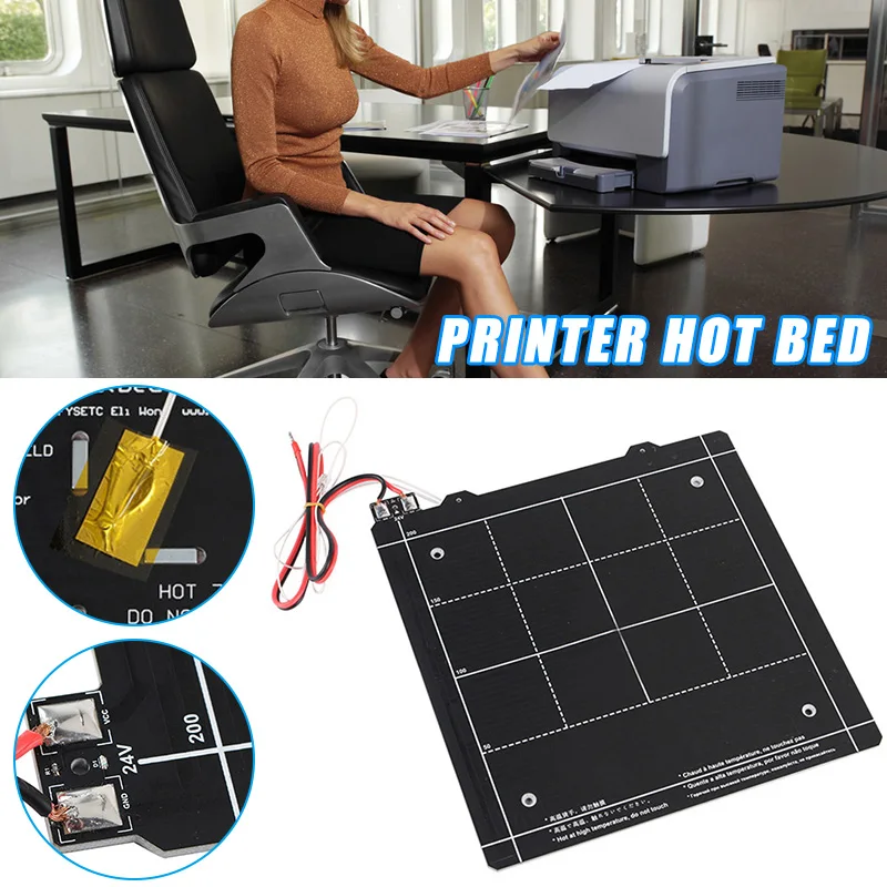 

3D Printer Magnetic Heated Bed Heat Resistant 24V 3D Printer Parts for Ender-3 VH99