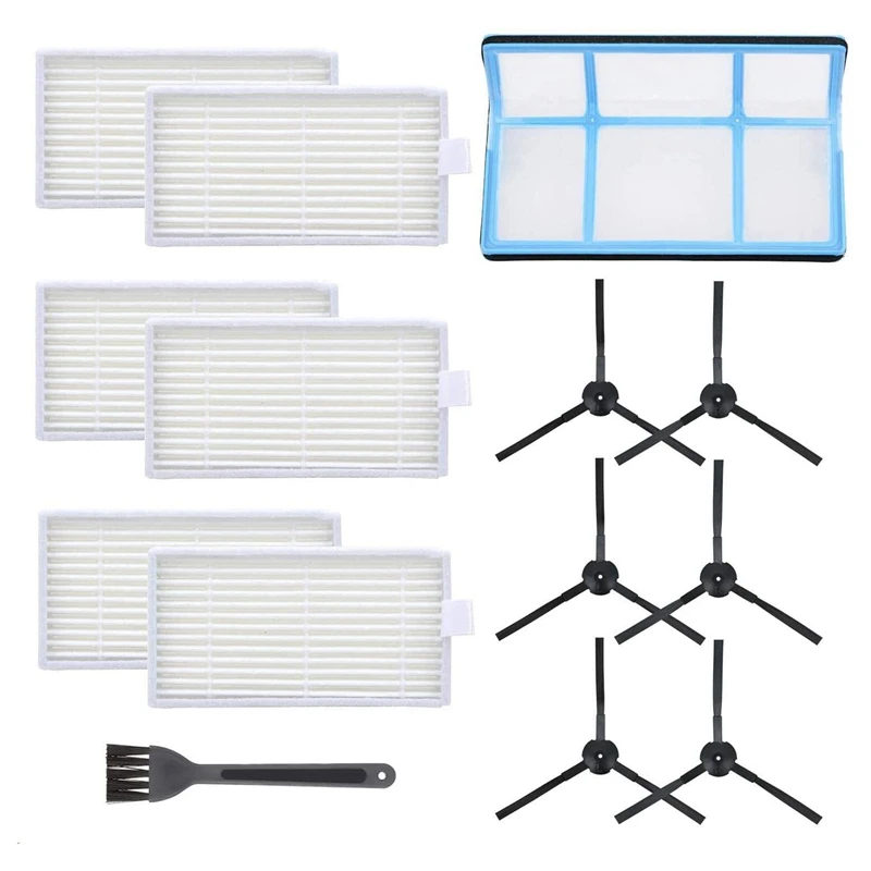 

Vacuum Filter Robotic Replacement Compatible for ILIFE V3 V3S V5 V5S Pro Robot Vacuum Cleaner Filters and Side Brush