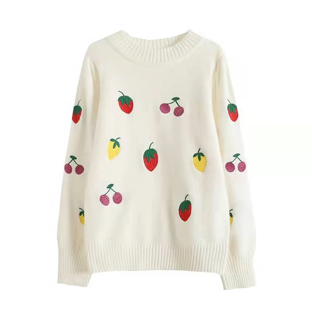 

Новинка весна-осень 2022, вязаный свитер с круглым вырезом, модный Свободный дизайнерский свитер в ленивом стиле с крючком, трикотажный свите...