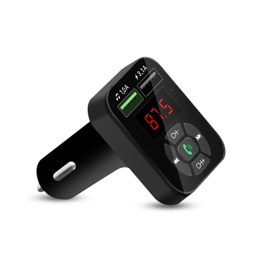 Car Bluetooth 5.0 FM Transmitter Wireless Handsfree 12V Charger Audio Receiver Auto MP3 Player 3.1A Dual USB Fast | Автомобили и