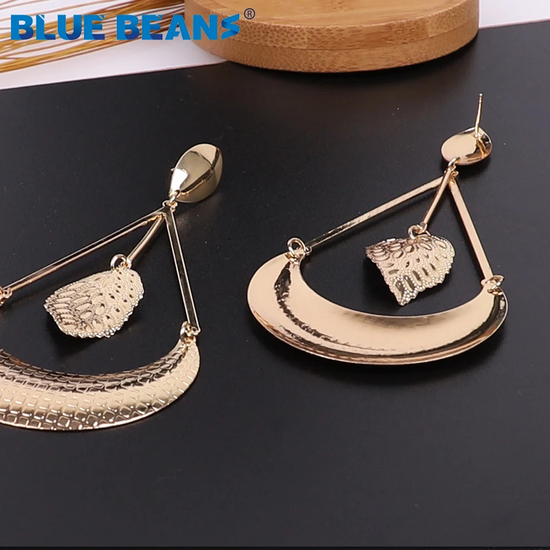 2019 модные золотые серьги для женщин длинные висячие металлические ювелирные