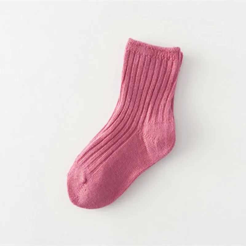 12 пар/лот зимы Детские утепленные носки из теплой шерсти для детей от 2 до 8 лет