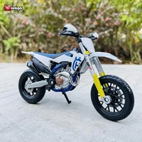 bburago 118 the new husqvarna fs 450 supermoto original authorized simulation alloy motorcycle model toy car gift collection
