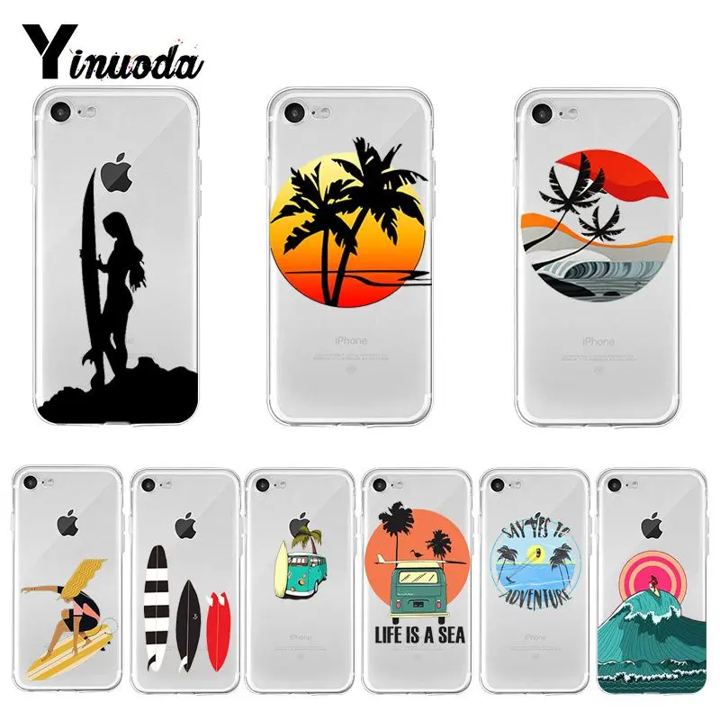 

Hot Sea wave surf summer surfing ocean phone case for Apple iPhone 8 7 6 6S Plus X XS max 5 5S SE XR Cover