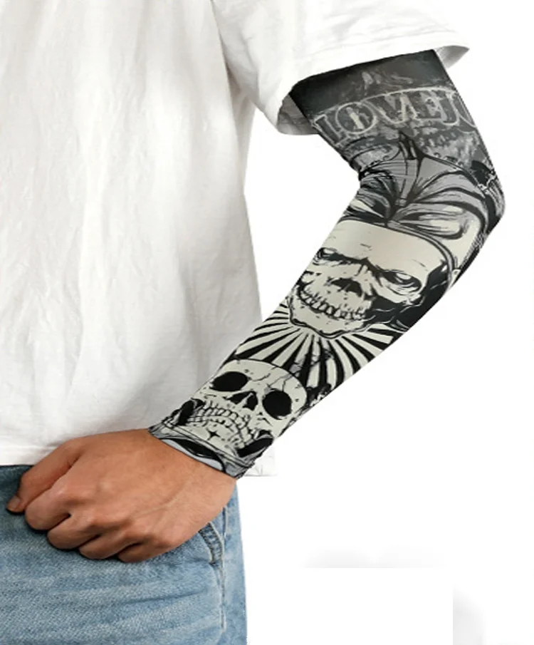 Черная пятница рукава для рук Временные татуировки унисекс черные теплые плюс