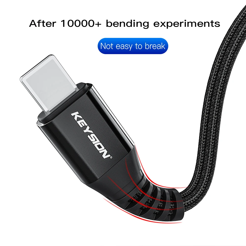 Кабель зарядный KEYSION PD для IPhone 11 Pro Max XR XS 8 Plus USB Type-C Lightning телефонный кабель IPad шнур