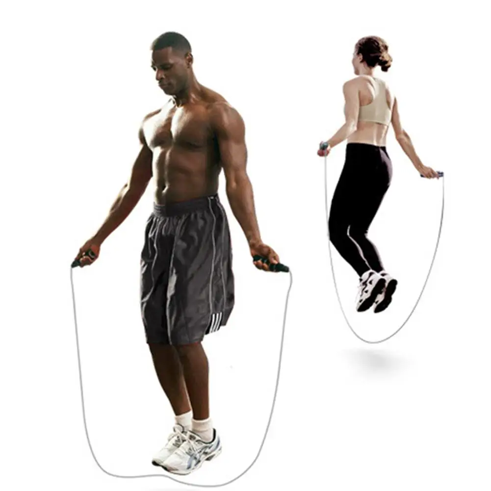 

Skipping Rope Tangle-Free With Ball Bearings Rapid Speed Jump Rope Cable Memory Foam Handles Ideal For Aerobic Exercise Fitness