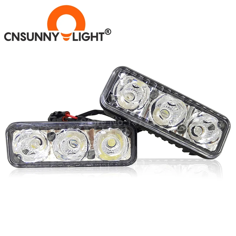 CNSUNNYLIGHT Автомобильные дневные ходовые огни высокой мощности с алюминиевым ДХО 3