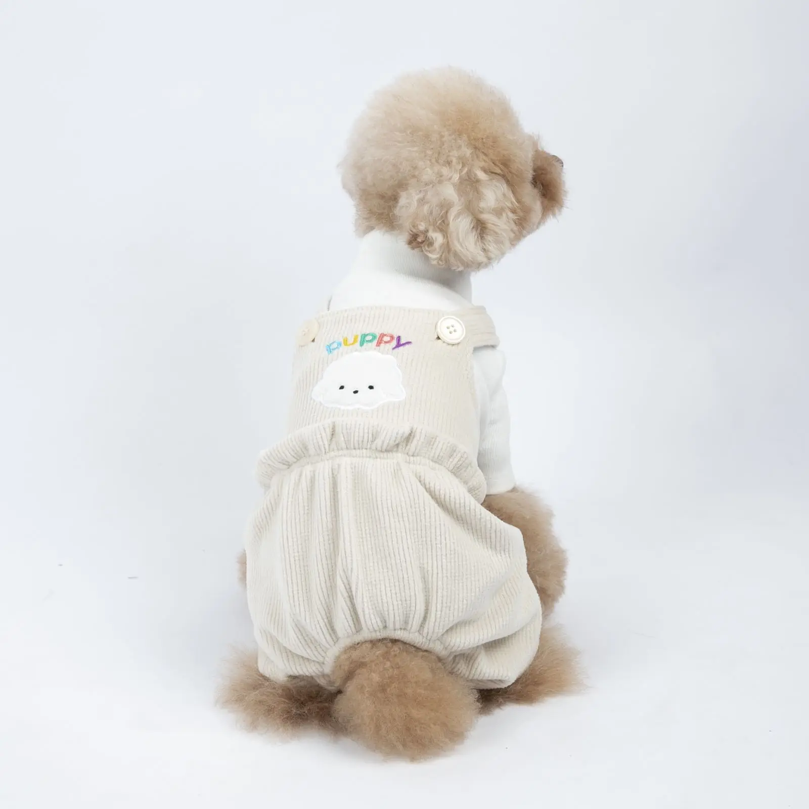 Одежда для собак симпатичный комбинезон с медвежонком утолщенный осенне-зимний