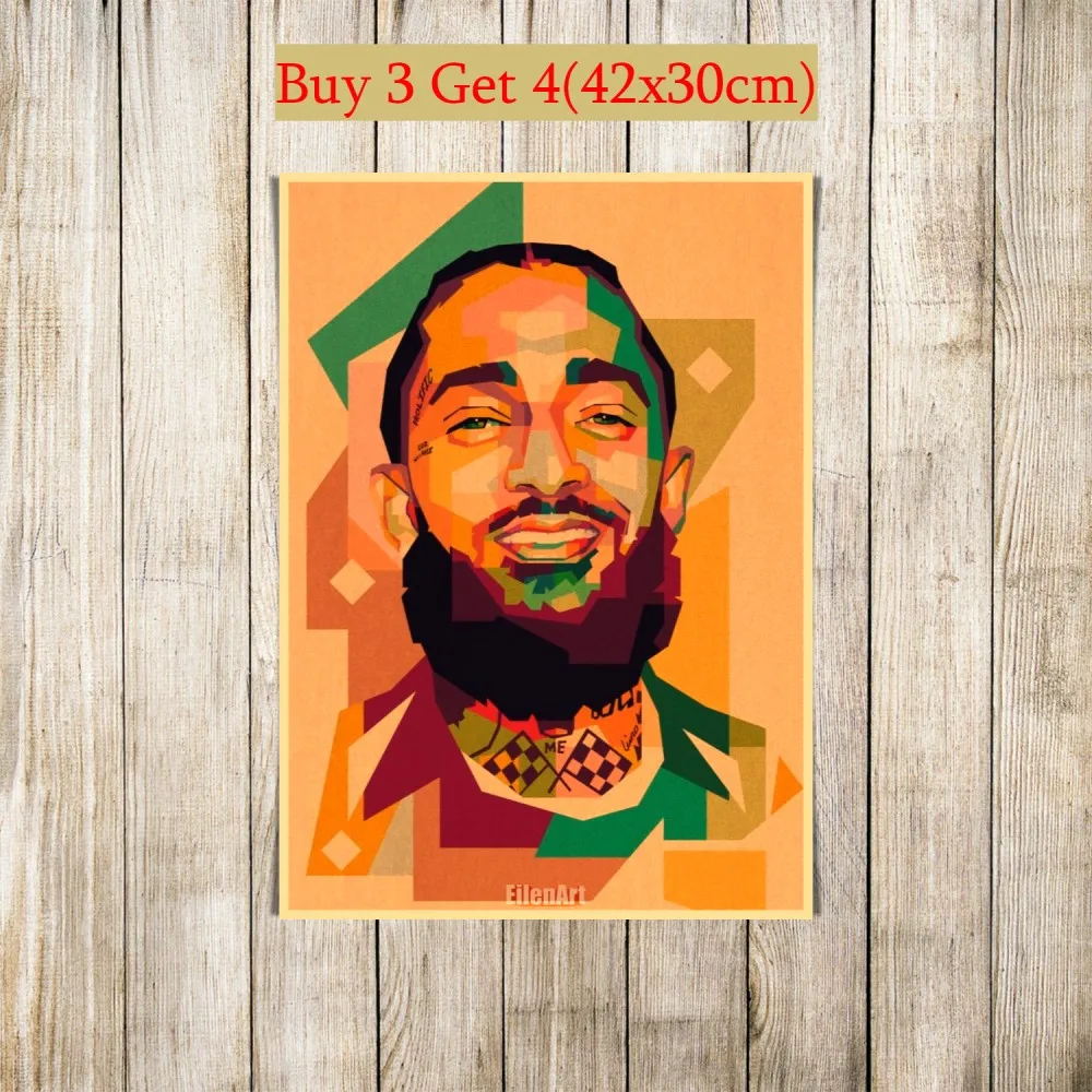 42 дизайна Rapper Nipsey оформление одежды Альтернативная абстрактная художественная