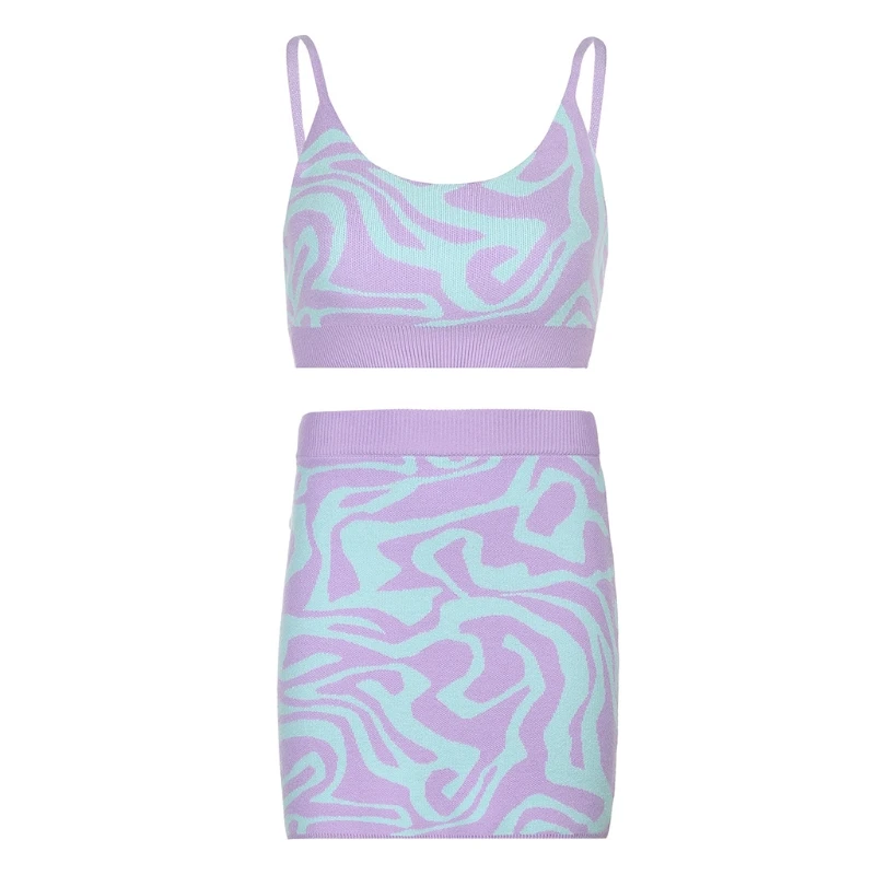 

Женский трикотажный свитер в полоску, Укороченный кардиган на пуговицах с длинным рукавом, кофта с юбкой